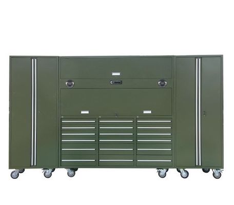 ブラウン色で重荷トロッリーとキャビネットで便利なツール管理