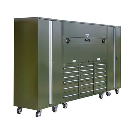 ブラウン色で重荷トロッリーとキャビネットで便利なツール管理