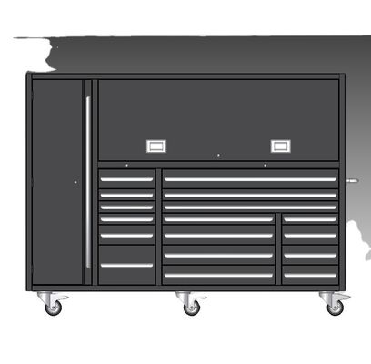 大型72インチ重用ローリングツールキャビネット オプションローラーと1.5mm厚さ