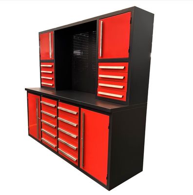 収納機能 ブラウン色 重用車修理用ツールキャビネット 18の引き出しと4つのドア