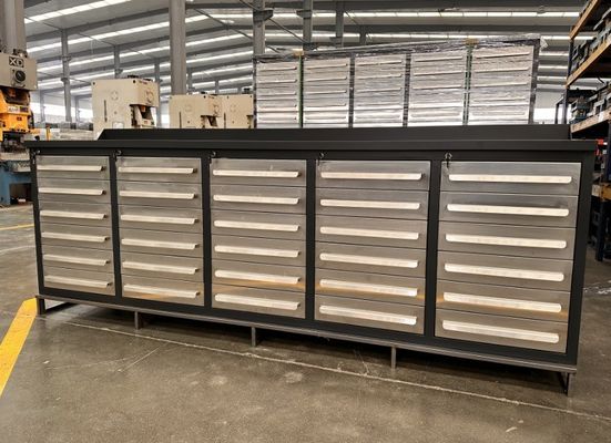工業用重金属作業台,キャビネットと引き出し