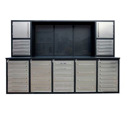 究極のガレージワークショップ 20 ドラッグ ペグボード付き重用金属ツールキャビネット