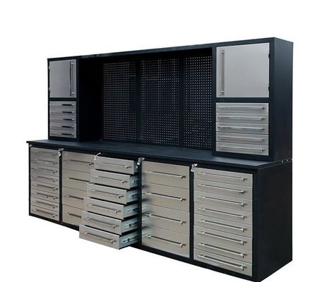 究極のガレージワークショップ 20 ドラッグ ペグボード付き重用金属ツールキャビネット