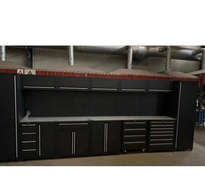 自動車修理工房の保管用 複数の引き出し オプションの赤フラットパック ガレージキャビネット