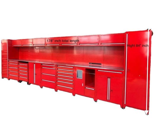 スタッドレスタイヤ ハンドルと引き出し オーダーメイド 工業用重用金属ガレージキャビネット