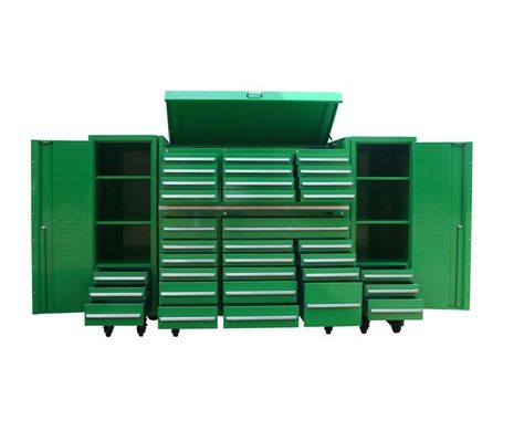 0.8mm-1.50mm 厚さ 96インチ ローリングチェスト付き 鉄鋼機械ツールキャビネット