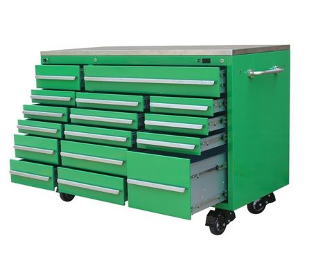 0.8mm-1.50mm 厚さ 96インチ ローリングチェスト付き 鉄鋼機械ツールキャビネット