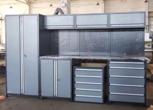 ワークショップ ガレージ ツールキャビネット 輪と冷たい鉄鋼の作業台