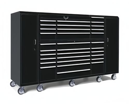 72 インチツールチェスト 輪のステンレス鋼のハンドルと1.0-1.5mm厚さ
