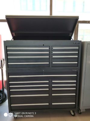 72インチ重用ワークショップ 作業台 輪と黒 15 ドラワーツールキャビネット