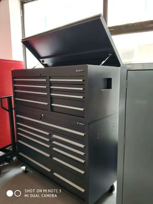 72&quot;15ドラワー重用ロールツールキャビネット ステンレス鋼のハンドルとホイール