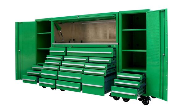 耐久性金属重用鋼ガレージツールキャビネットと鉄道ツールボックスと大きな作業台