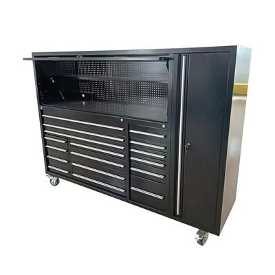 大型黒いワークショップの保管のための受け入れられるOEM ODM機械ツールボックスチェストキャビネット