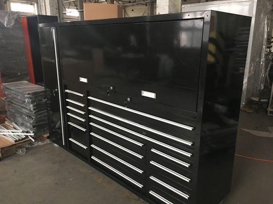 複数の引き出し オプション プロフェッショナル 96 インチ 機械用工具箱 輪とライト