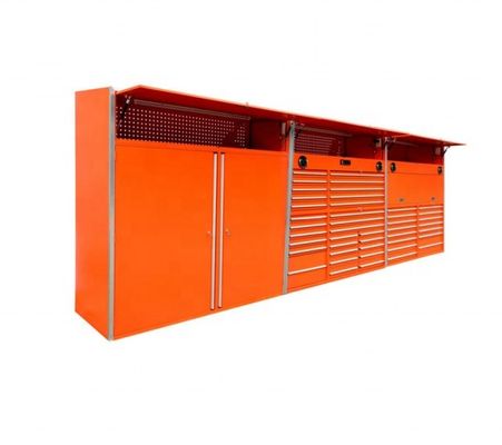 メタルストレージキャビネット 重荷用鉄ガレージ用ローリングツールトロッキー シルバーキャビネット